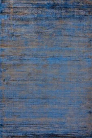 Индийский ковер из шерсти и арт-шёлка «MURUGAN» PLAIN-BLU-GIN-D138-DR04 1