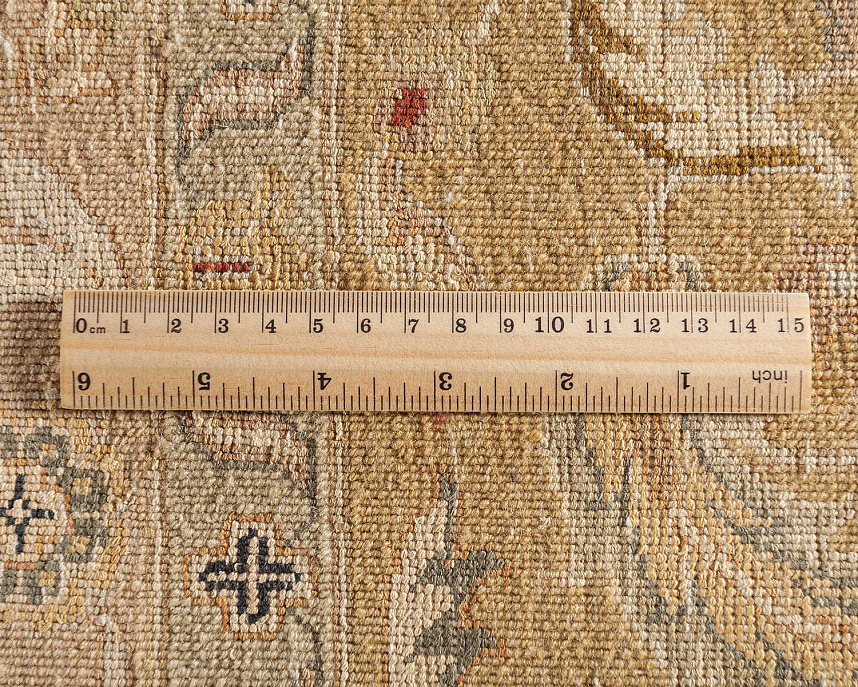 Индийский ковёр из шерсти, шёлка и хлопка «AURORA 14/14» QNQ16-MIVR-RGLD