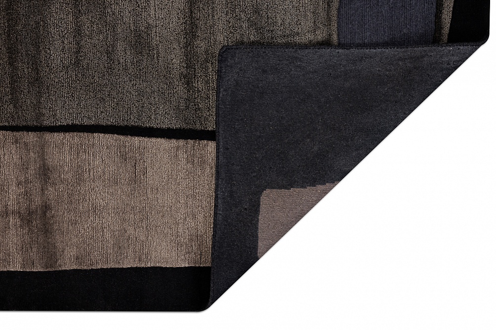 Индийский ковер из шерсти, шёлка и эвкалиптового шёлка «TECTONIC» D3-C4