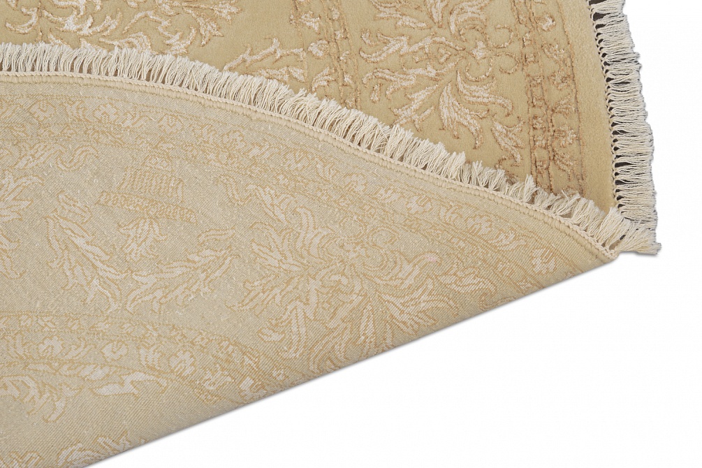 Индийский ковер из шерсти и арт-шёлка «KING OF AGRA» NO67-CRE-CRE14854(Oval)