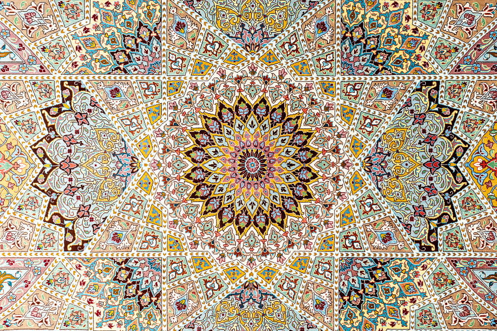 Иранский ковер из шёлка «QUM MM IR» 11-496-IR(Round)