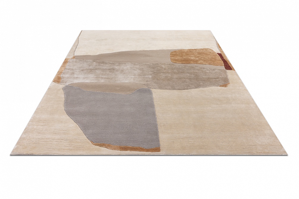 Индийский ковер из шерсти, шёлка и эвкалиптового шёлка «TECTONIC» D1-C1 3