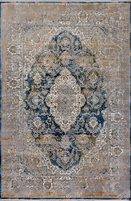 Турецкий ковер из эвкалиптового шёлка и акрила «VERSAİLLES PALACE» 5991A-LGRY-DBLU 1