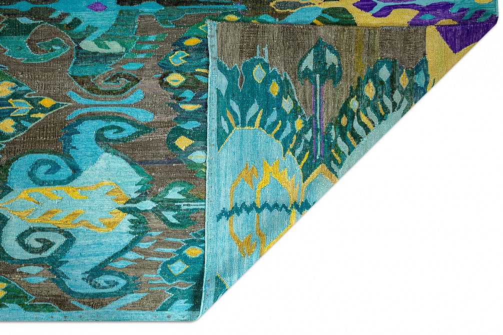 Индийский ковер из шёлка «KILIM SILK» P26-MIX-MIX 7
