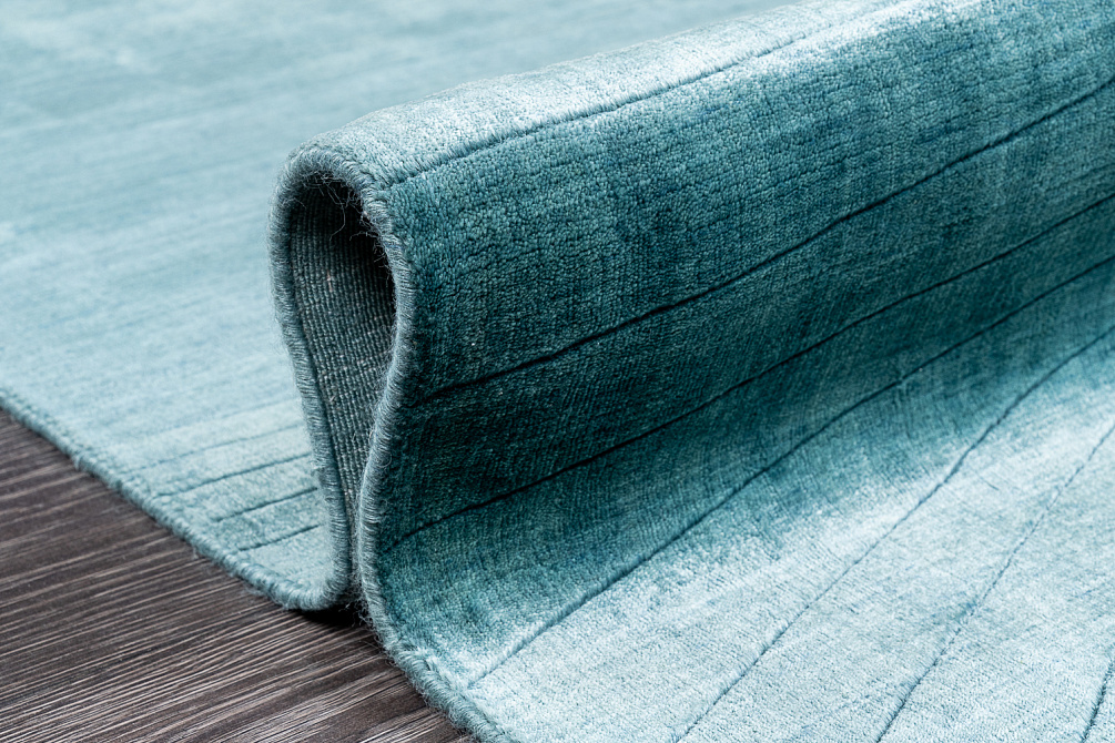 Индийский ковёр из арт-шёлка и шерсти «JAZZ» 2021071-BLUE