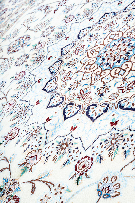 Иранский ковёр из шерсти и шёлка «NAIN 6LA» 21-007