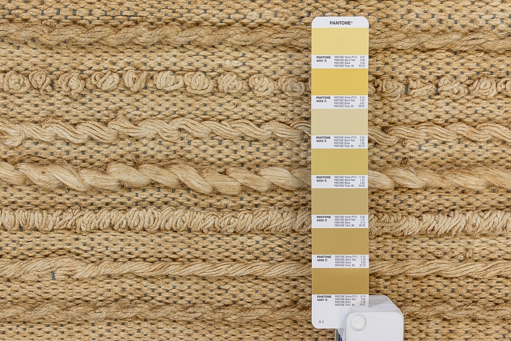Индийский ковер из джута «JUTE MODERN» CHAMPAGNE-MARINE-2(Round) 9