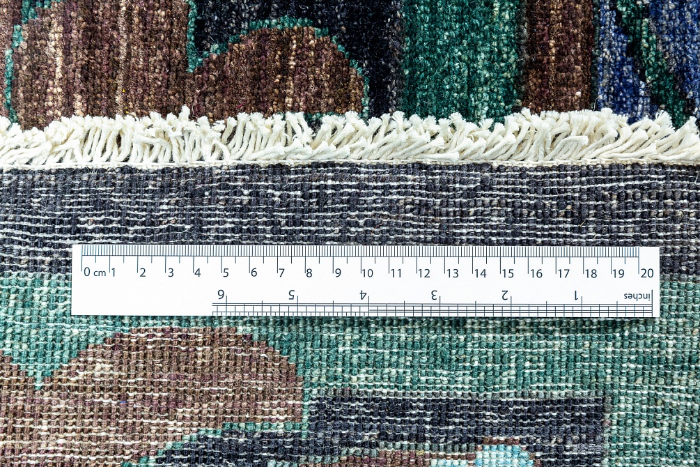 Пакистанский ковер из шерсти «MORRIS A/B 10/10» 710-BLK-PRP