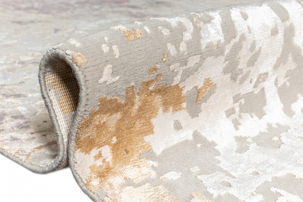 Индийский ковер из арт-шёлка, шерсти и хлопка «CHROME GOLD» 2-MULTI