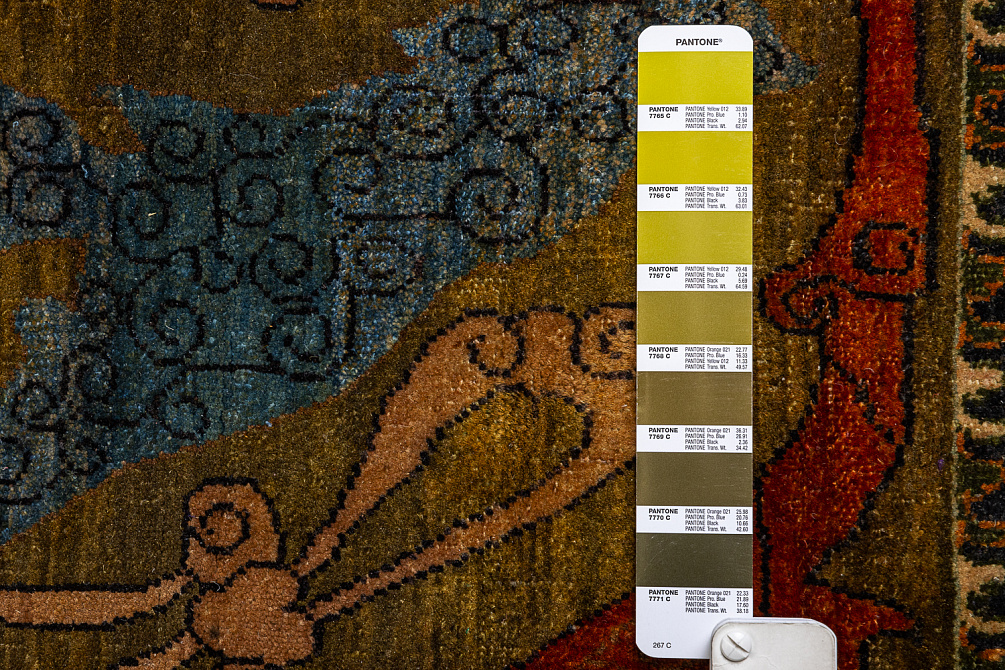 Индийский ковер из шерсти «ZIEGLER VINTAGE» AC228-BLK-GRN(244x305)