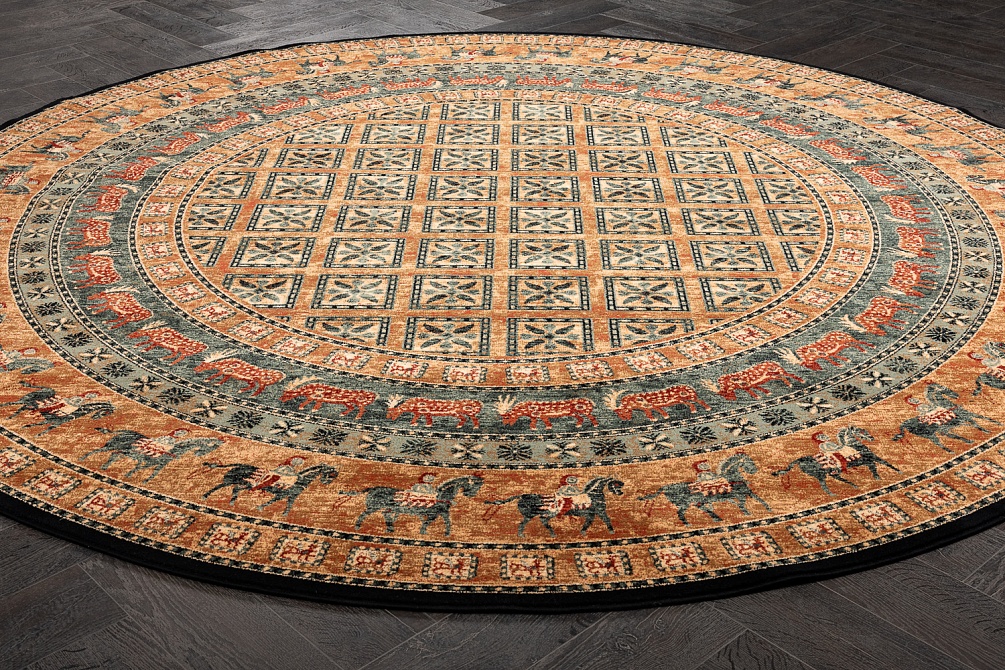 Бельгийский ковер из шерсти «KASHQAI» 4301-500(Round)