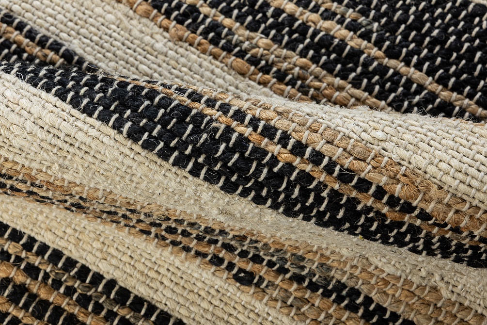 Индийский ковер из джута «JUTE» 1564-N.BLK-WHITE