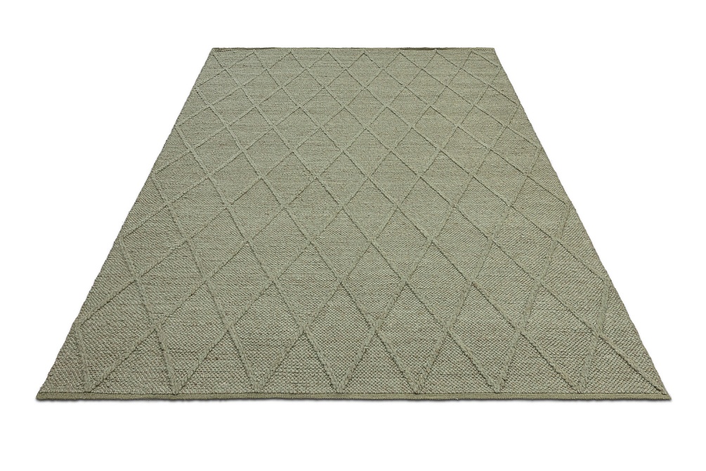 Индийский ковер из шерсти и полиэстера «COAST DIAMOND RUG» Green 2