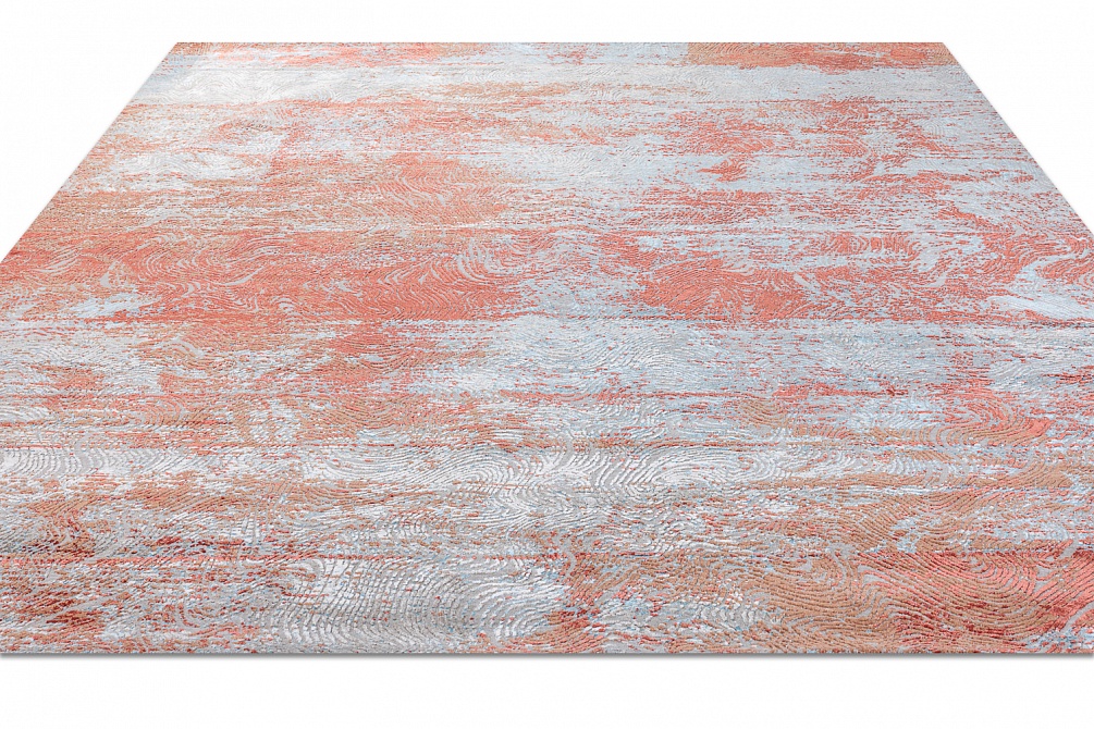 Индийский ковер из шерсти и бамбукового шёлка «UNSTRING» SRB726-CGRAY-CTAN