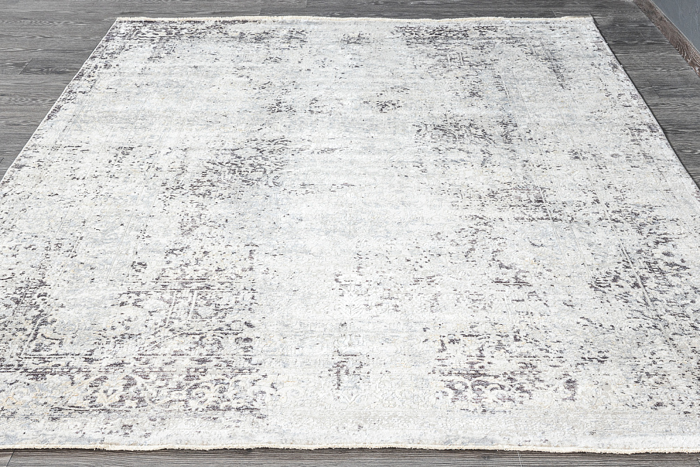 Турецкий ковёр из бамбукового шёлка и полиэстера «MOTION» AL07A-LBGE-GRY