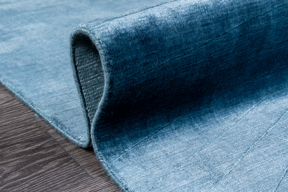 Индийский ковёр из арт-шёлка и шерсти «JAZZ» 2021071-BLUE ASHES