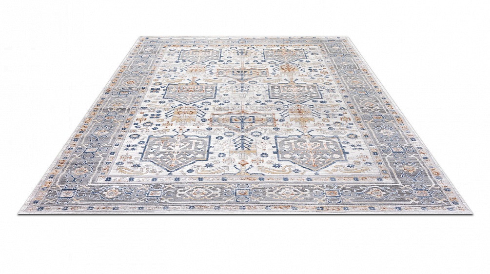 Турецкий ковер из полиэстера и полипропилена «ALAMO» 31850A-CRE-GRY