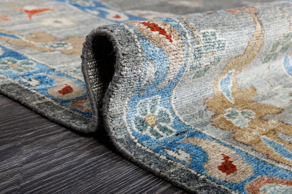 Индийский ковёр из шерсти «OUSHAK GOLD» AHMD106-GREY-LGREY