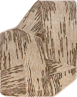Индийский ковёр из бамбукового шёлка, шерсти и хлопка
