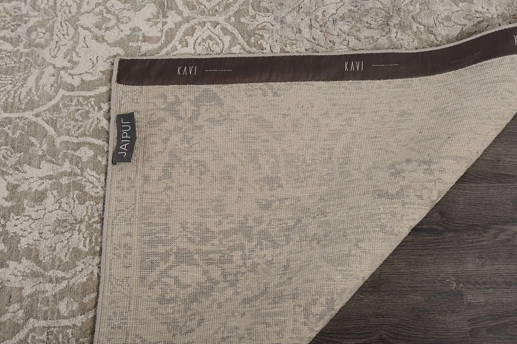 Индийский ковёр из шерсти, арт-шёлка и бамбукового шёлка «CHAOS THEORY» ESK634-CGRY-ASH