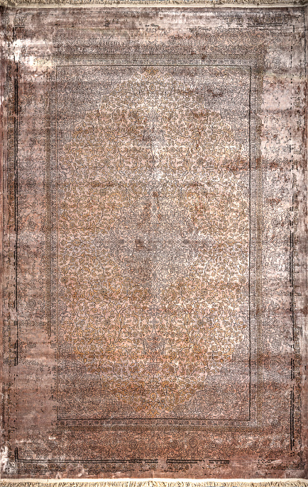 Иранский ковер из бамбукового шёлка «ANCIENT Collection» d04-OLIVE