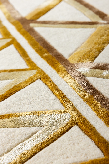 Индийский ковер из шерсти и арт-шёлка «Art de Vivre by DETALI» design Victoria Mikhno «INTRICATE BEIGE»