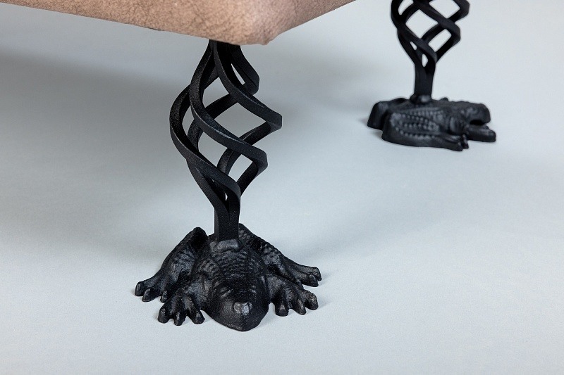 Банкетка twisted Frog песочная 80см