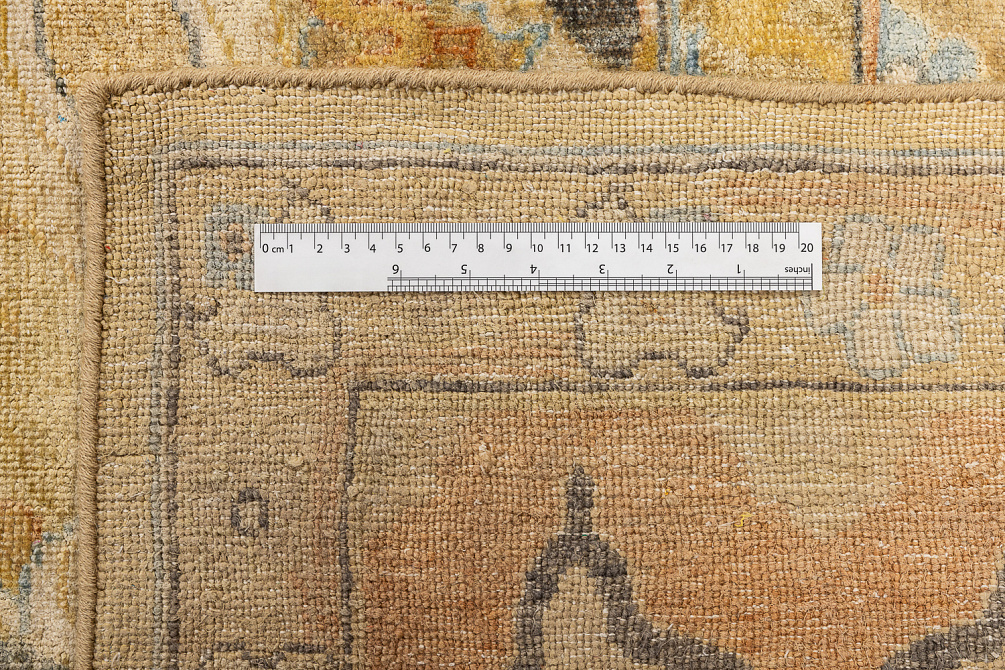 Индийский ковер из шёлка и шерсти «POLONAISE» S253-CAMEL-RUST