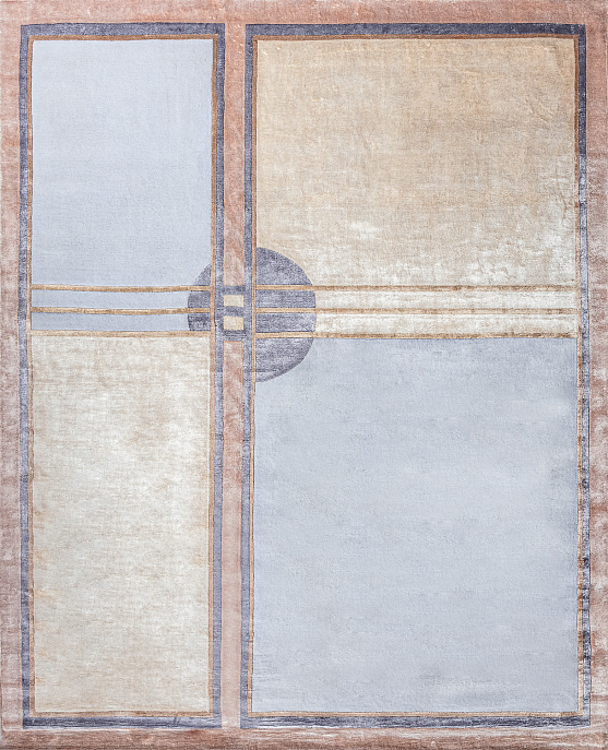 Индийский ковер из шерсти и арт-шёлка «CARTIE COLLECTION» ART DECO-1-06DR