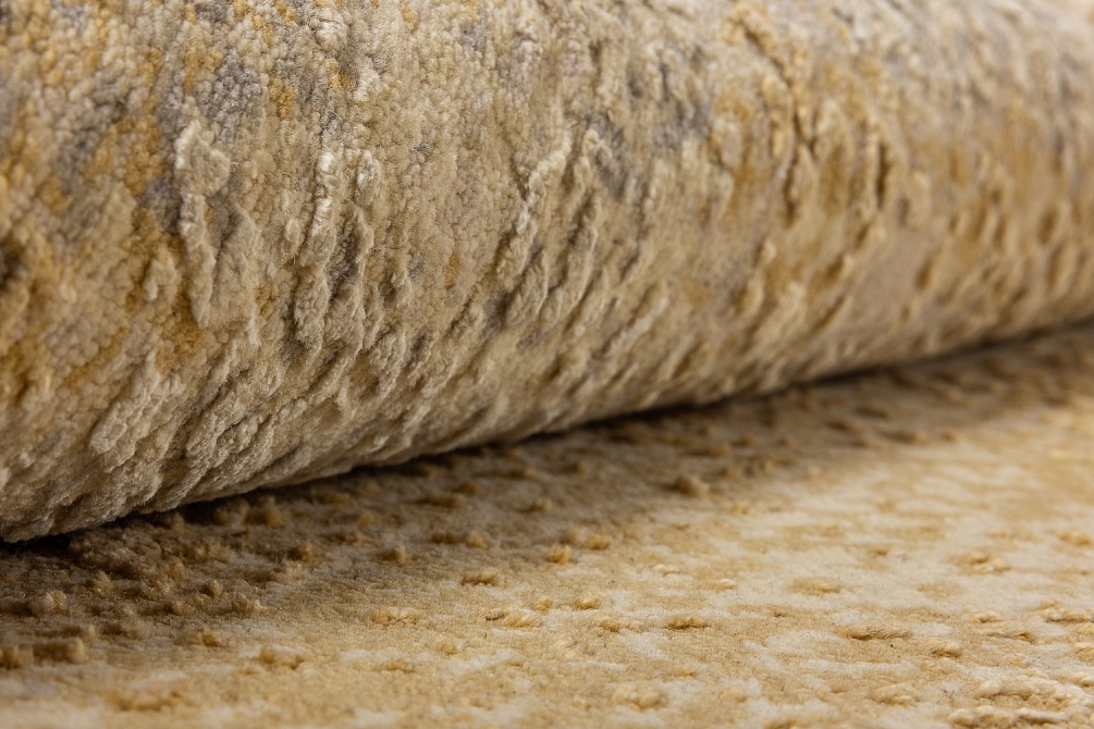 Индийский ковер из шерсти, шёлка и хлопка «HOLLYWOOD ART» CE9296A-CHARCOAL-YELLOW