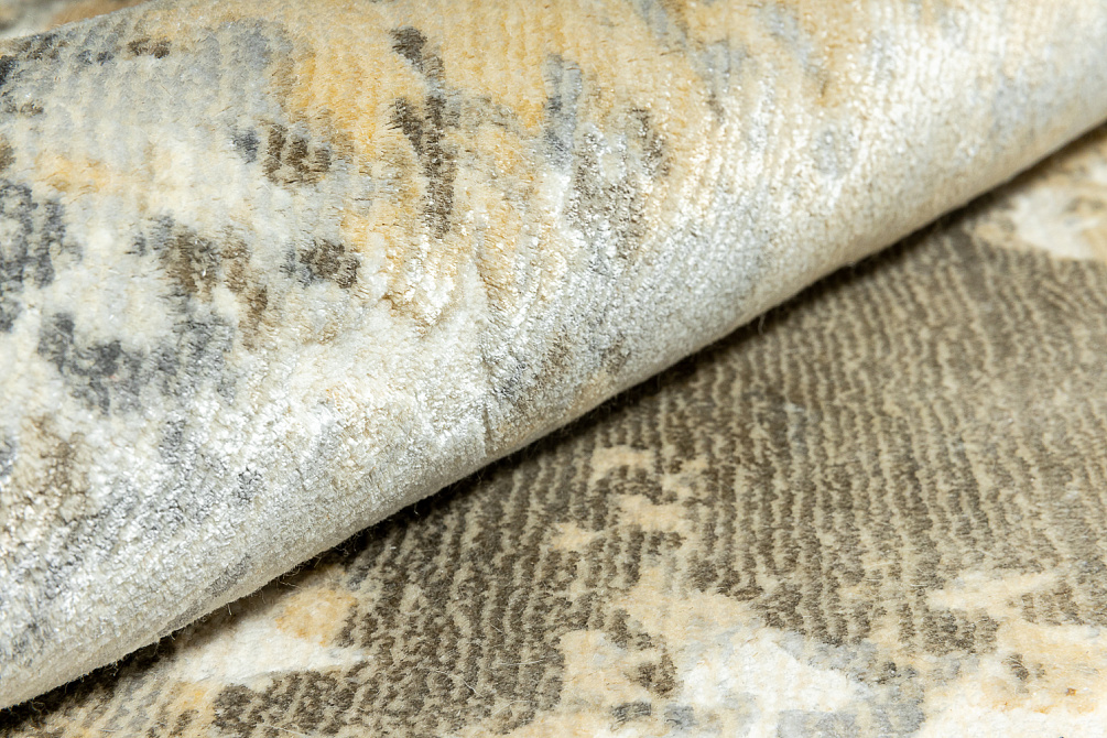 Индийский ковёр из арт-шёлка и шерсти «MIST SPECIAL» 2017012-CHOCOLATE