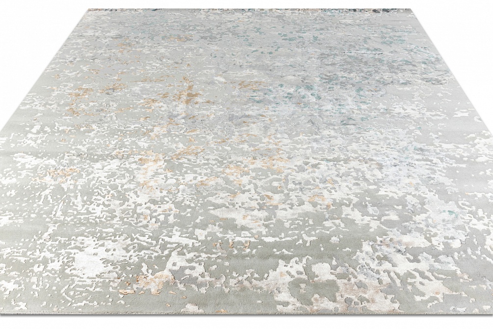 Индийский ковер из арт-шёлка, шерсти и хлопка «CHROME GOLD» 1-MULTI