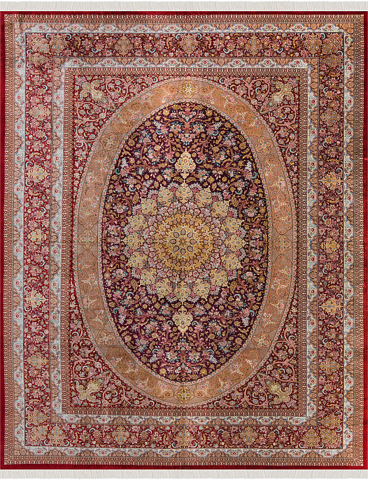 Иранский ковер из шёлка «QOM» 9-457-2011-10-1-MOQADAMIRAD-IR