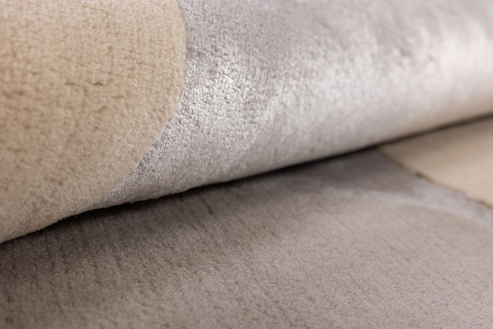 Индийский ковер из шерсти, шёлка и эвкалиптового шёлка «TECTONIC» D1-C3 5