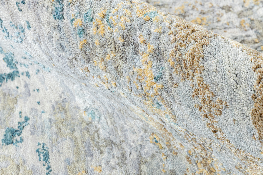Индийский ковёр из шерсти и шёлка «WEST HOLLYWOOD» GPRD1-GREY-BLUE