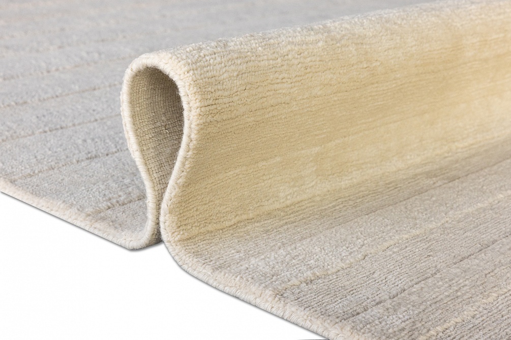 Индийский ковер из альпаки «BLANC DE BLANCS» STRIPES-IVORY