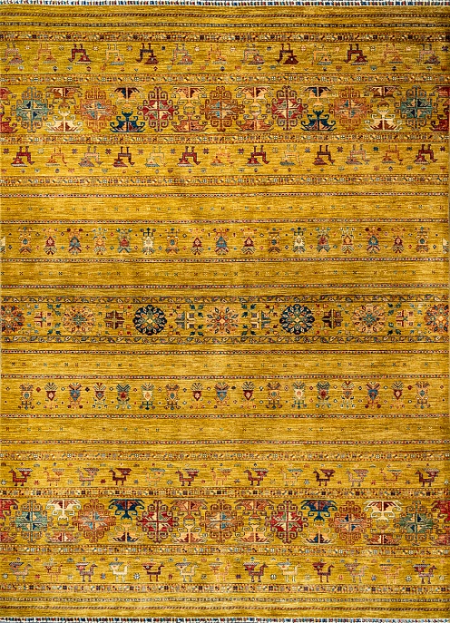 Пакистанский ковер из шерсти «SHAWL KANDI» GRN-GRN 1