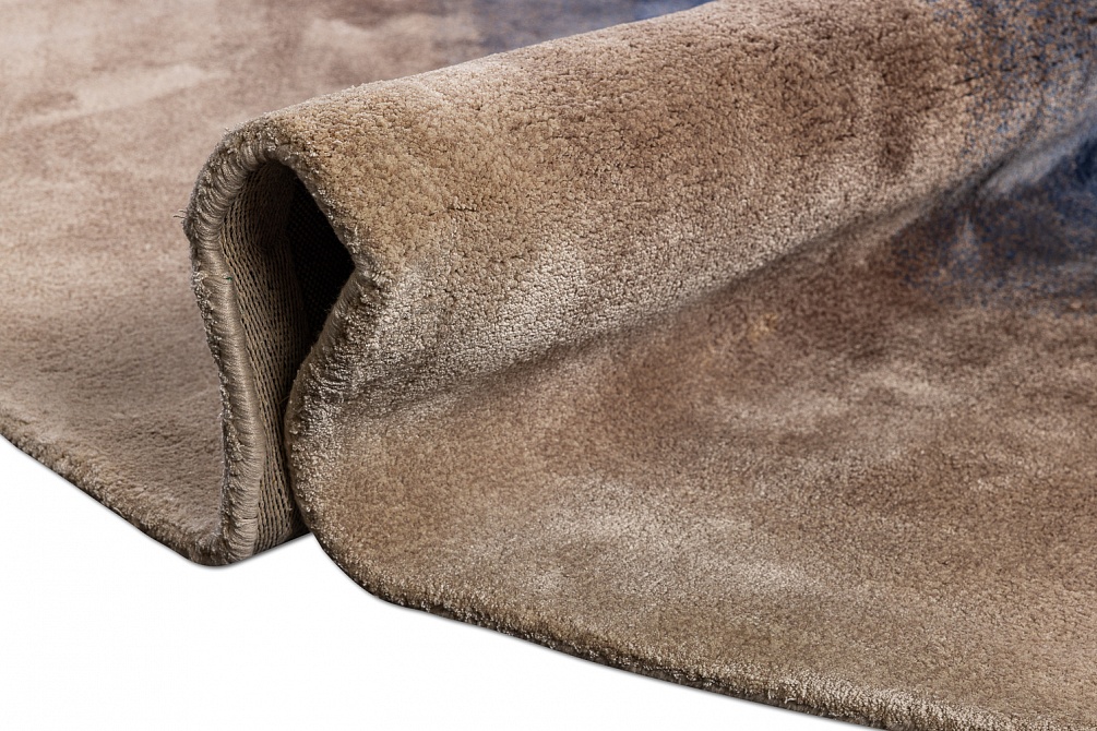 Индийский ковер из эвкалиптового шёлка «VELVET MIRAGE» DEGRADEE SAPPHIRE(Round) 8