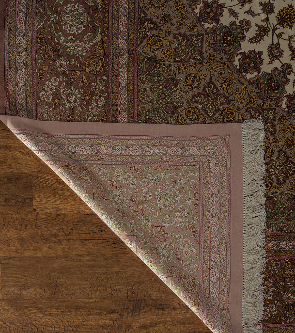Иранский ковёр из шёлка «QOM» 14-367-IR KAZEMI