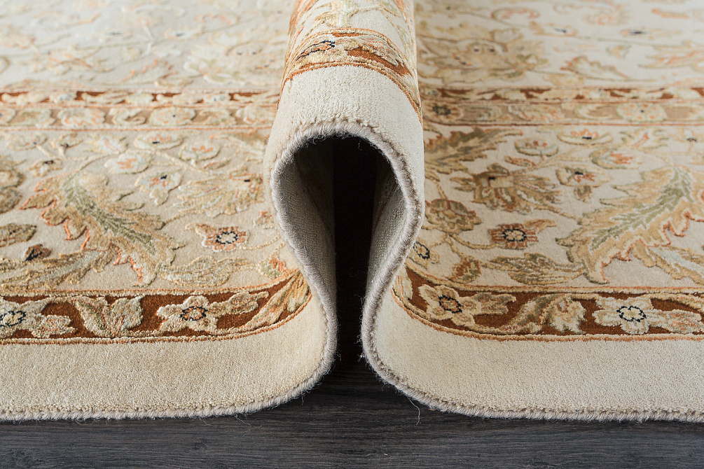 Индийский ковёр из шерсти и шёлка «ENCHANTE» CE3007A-IVR-IVR
