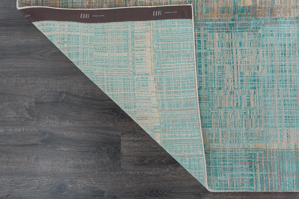 Индийский ковёр из шерсти и бамбукового шёлка «UNSTRING» SRB701-IVR-LSEA-MIST