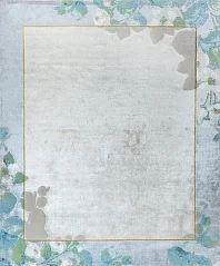 Индийский ковер из арт-шёлка «FLORA BORDER» BORDERCOD.16-MLT 1