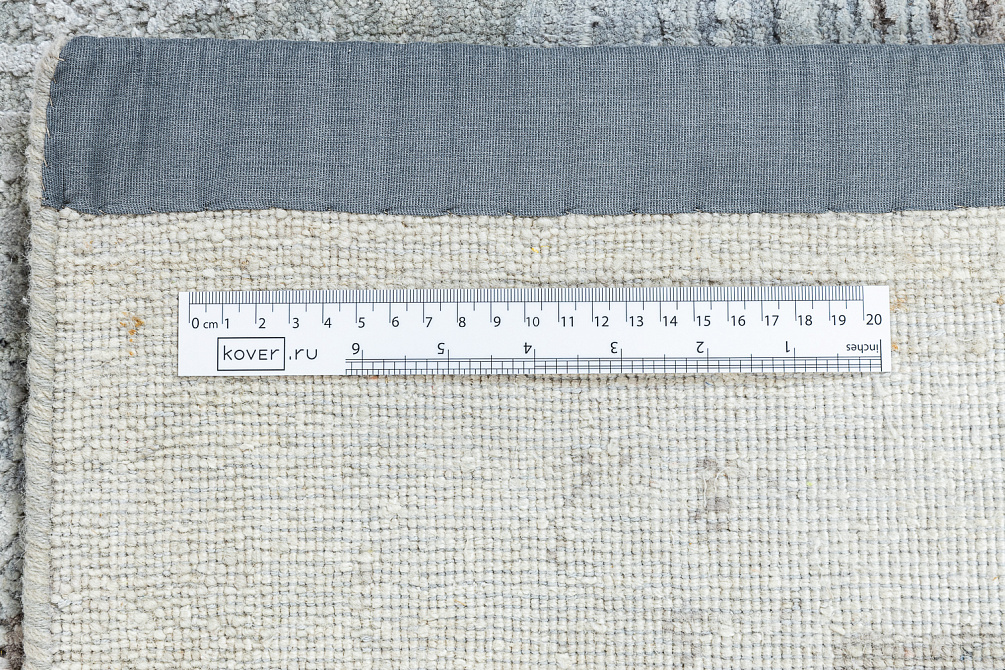 Индийский ковёр из шерсти и шёлка «WEST HOLLYWOOD» PJ2961-SILVER-GREY