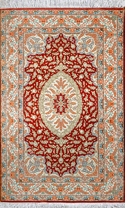 Иранский ковер из шёлка «GHOUM-SEIDE» 801-4010/S-IR