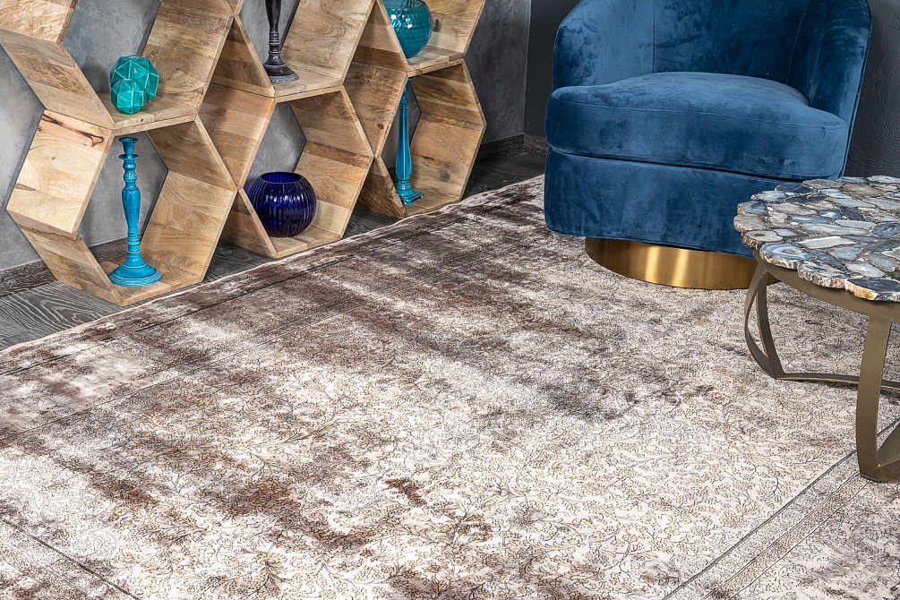 Иранский ковер из бамбукового шёлка «ANCIENT Collection» d04-OLIVE 6