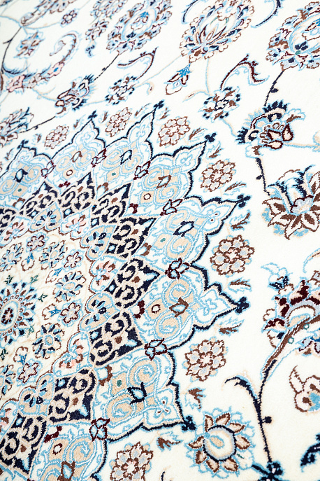 Иранский ковёр из шерсти и шёлка «NAIN 6LA» 21-002