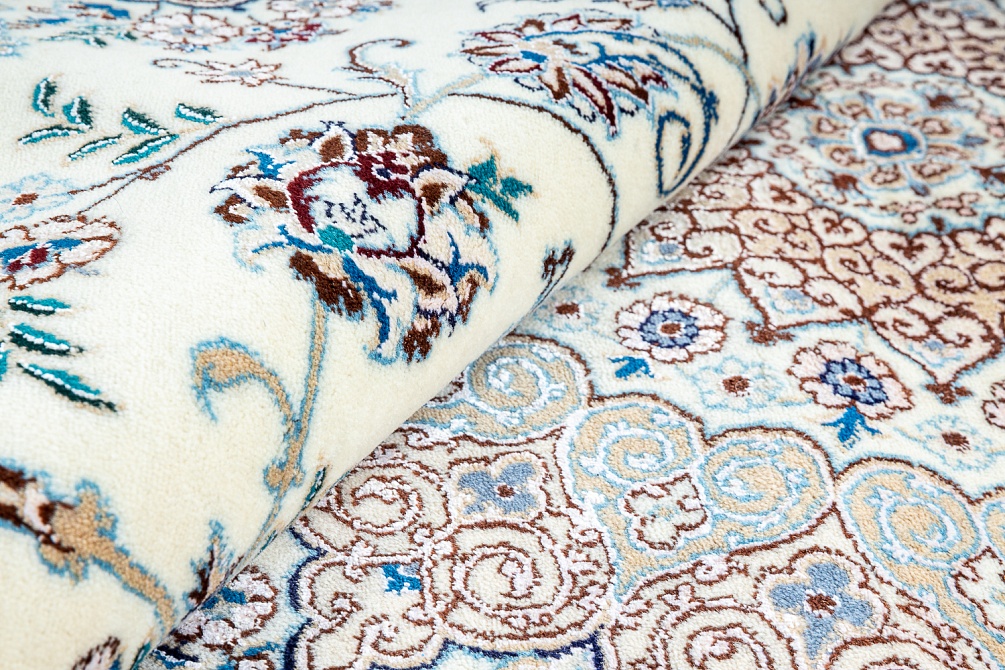 Иранский ковер из шерсти и шёлка «NAIN 6LA» 21-008