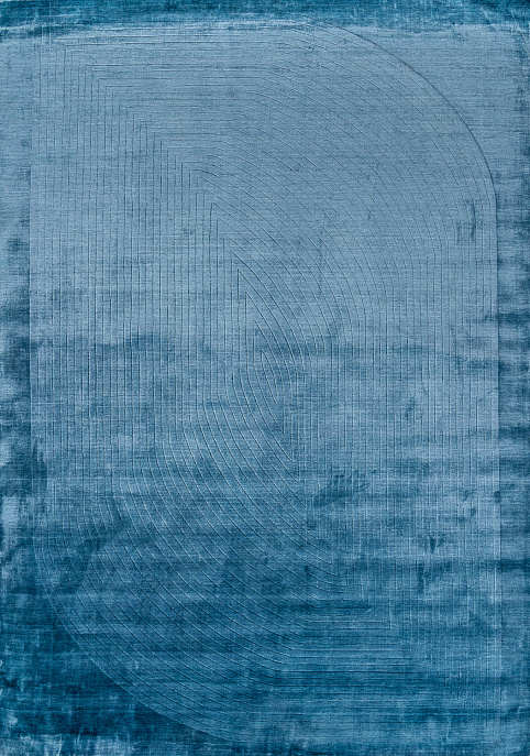 Индийский ковер из арт-шёлка и шерсти «JAZZ» 2019009-BLUE ASHES