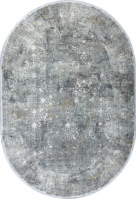 Турецкий ковер из эвкалиптового шёлка и акрила «VERSAİLLES PALACE» M203A-C-AGRY-ANT(Oval)