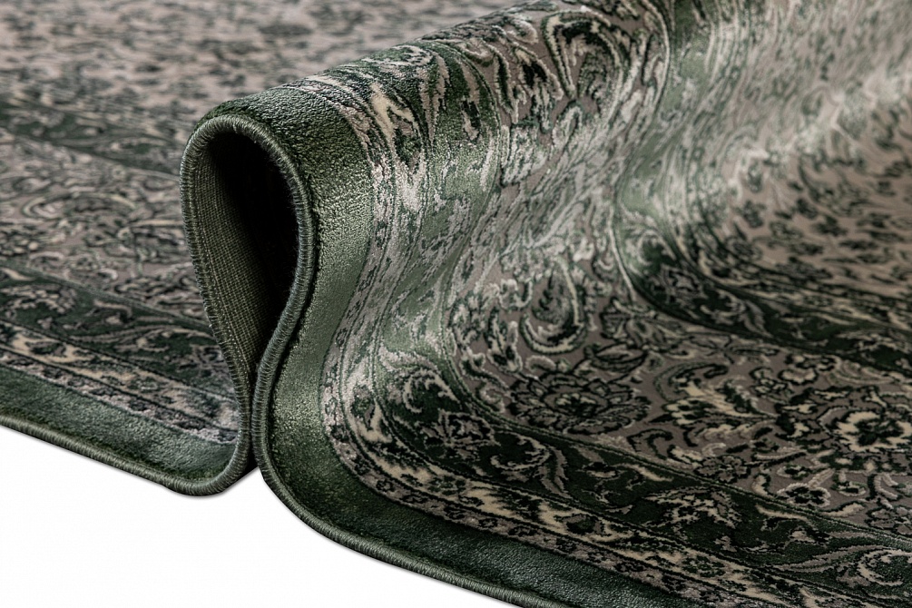 Турецкий ковер из эвкалиптового шёлка и акрила «VERSAİLLES PALACE» 6895B-CRE-GRN 9